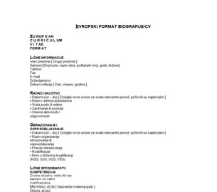 curriculum vitae srpski obrazac curriculum vitae srpski obrazac